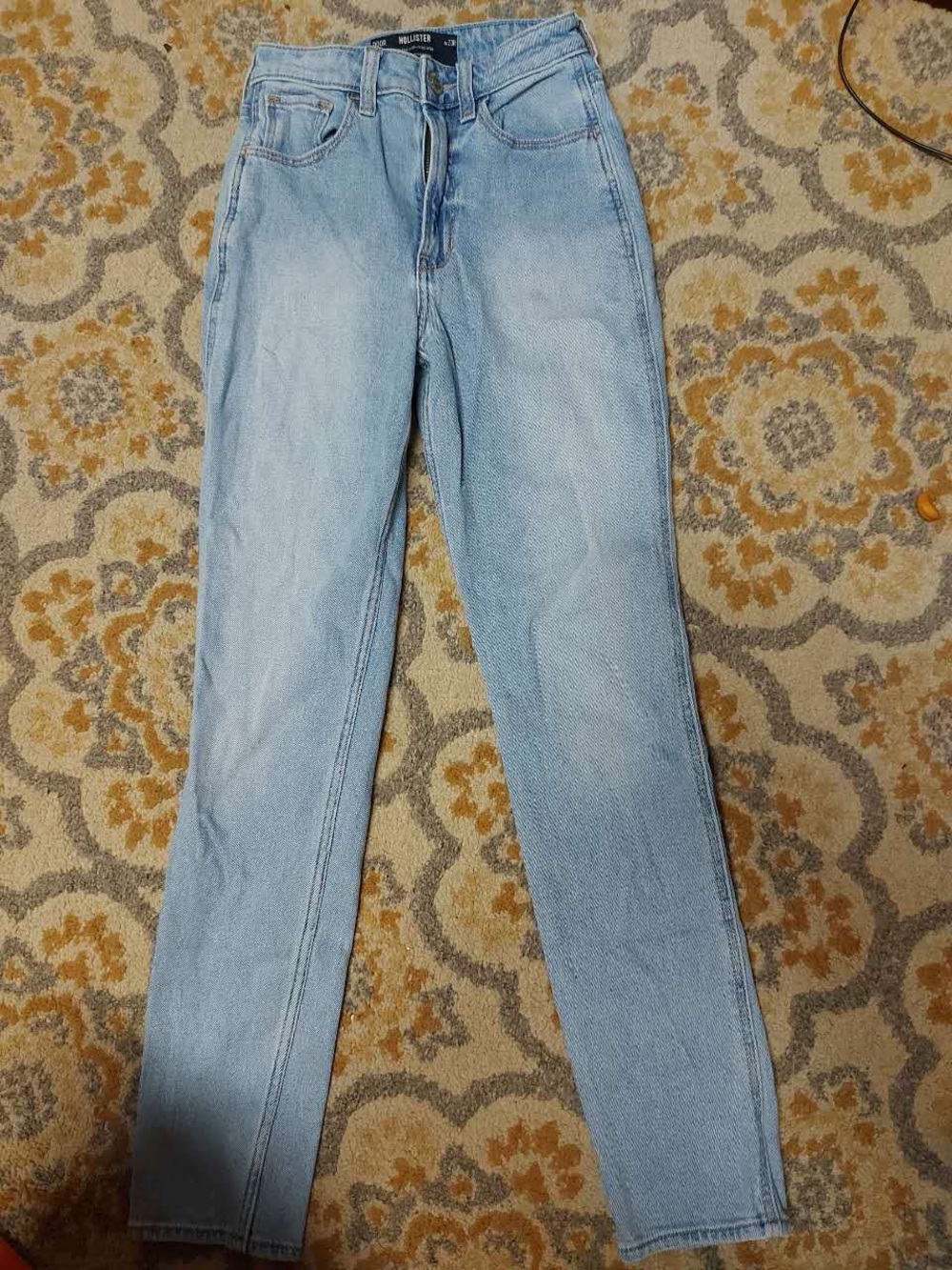 Hollister light blue high waisted mom jeans